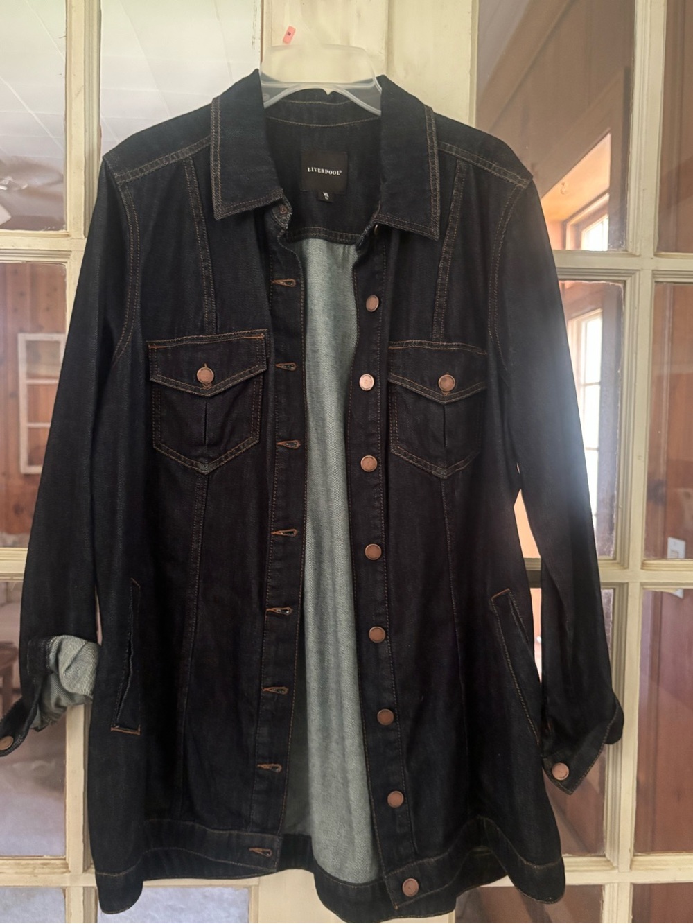 LIVERPOOL  Denim Trench Jacket - Women's